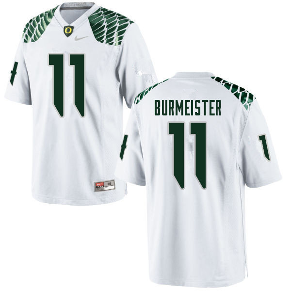 Men #11 Braxton Burmeister Oregn Ducks College Football Jerseys Sale-White